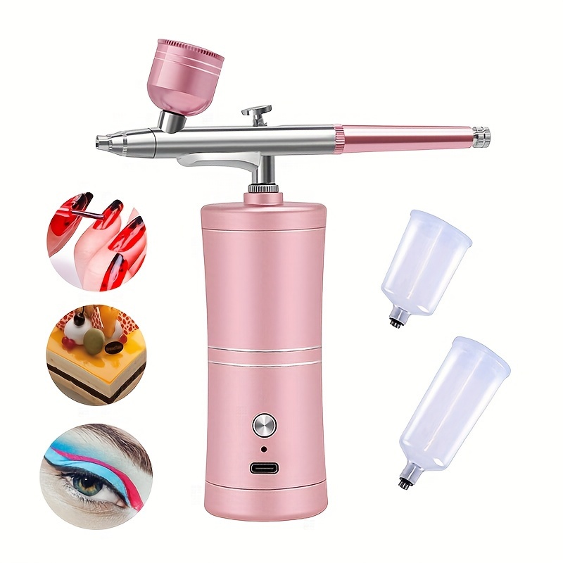 Airbrush Nail With Compressor Portable Airbrush For Nails - Temu