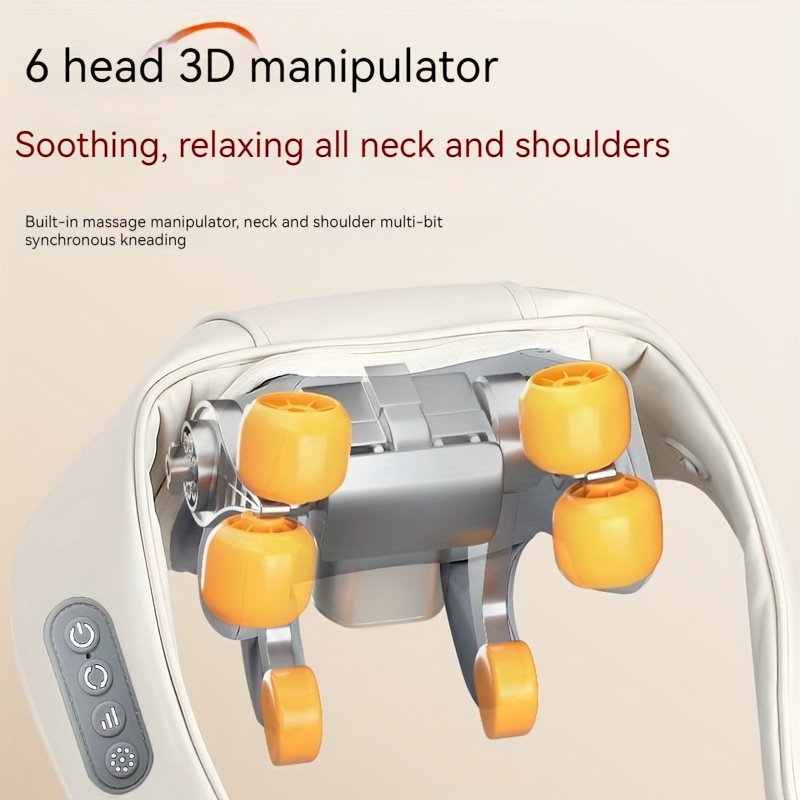 2023 Shiatsu Neck and Shoulder Massager with Soothing Heat, Electric Deep Tissue 3D Kneading Massage Pillow, Simulate Human Hand Grasping and