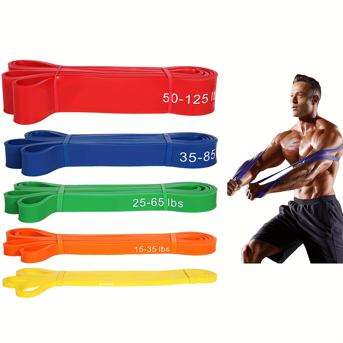 1pc Resistance Band, Gym Workout Pull Up Assist Band, Yoga Stretching Band,  Exercise Band For Weight Loss & Physical Therapy