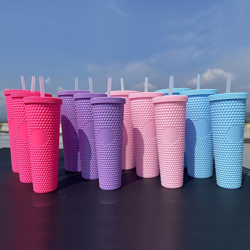 Large blue plastic cups set 4