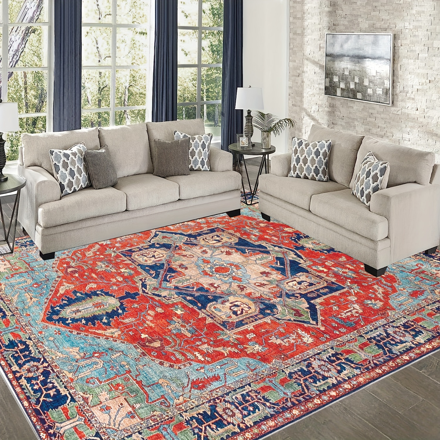 Turkish Rug Outdoor Entry Rug Rugs for Nursery Blue 