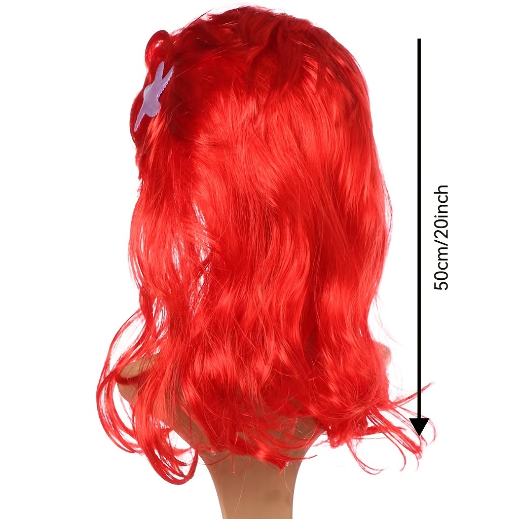 Red curly store costume wig