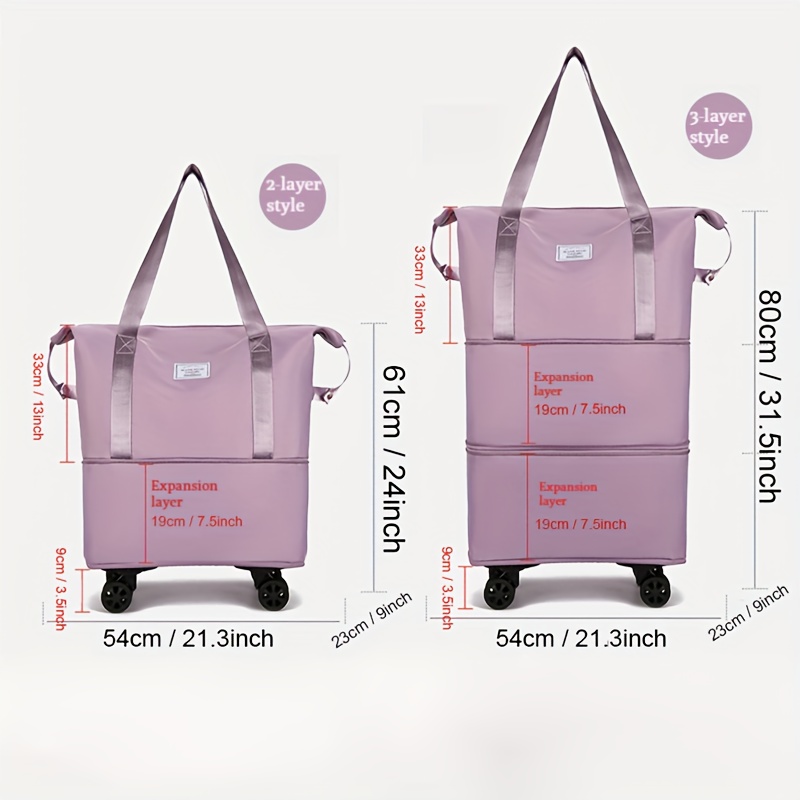 Double-Layer Expansion Large-Capacity Travel Bag Handbag Women Duffle Bag  Dry Wet Separation Female Luggage Bag Shoulder Bags