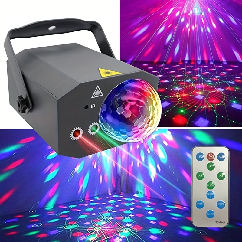 Proyector de luz Irfora D C5V 3W LED Magics Ball Proyector Luz USB Modo de  ejecución automática Luz de efecto de escenario para Disco KTV Bar Fiesta
