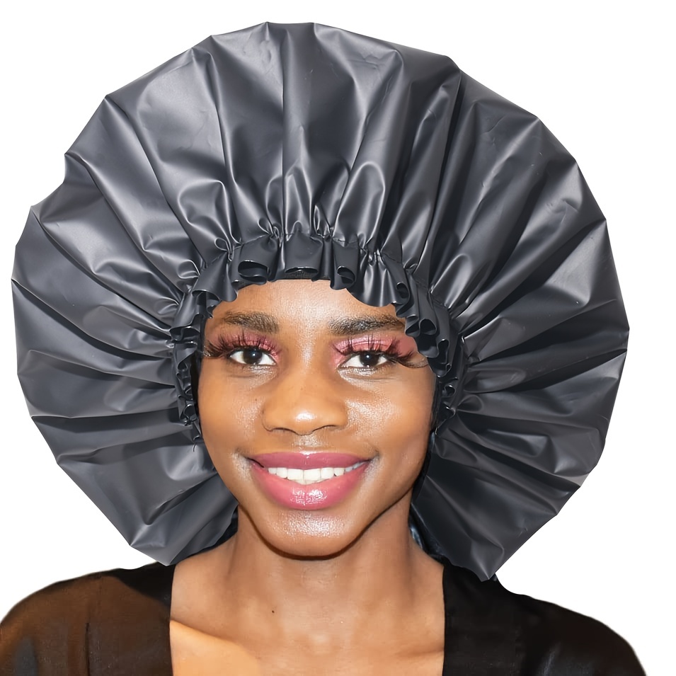 Grand bonnet de douche, bonnet de cheveux réutilisable imperméable, bonnet  de douche doublé de satin XL pour femmes hommes cheveux épais et longs,  tresses, dreadlocks - Temu Belgium