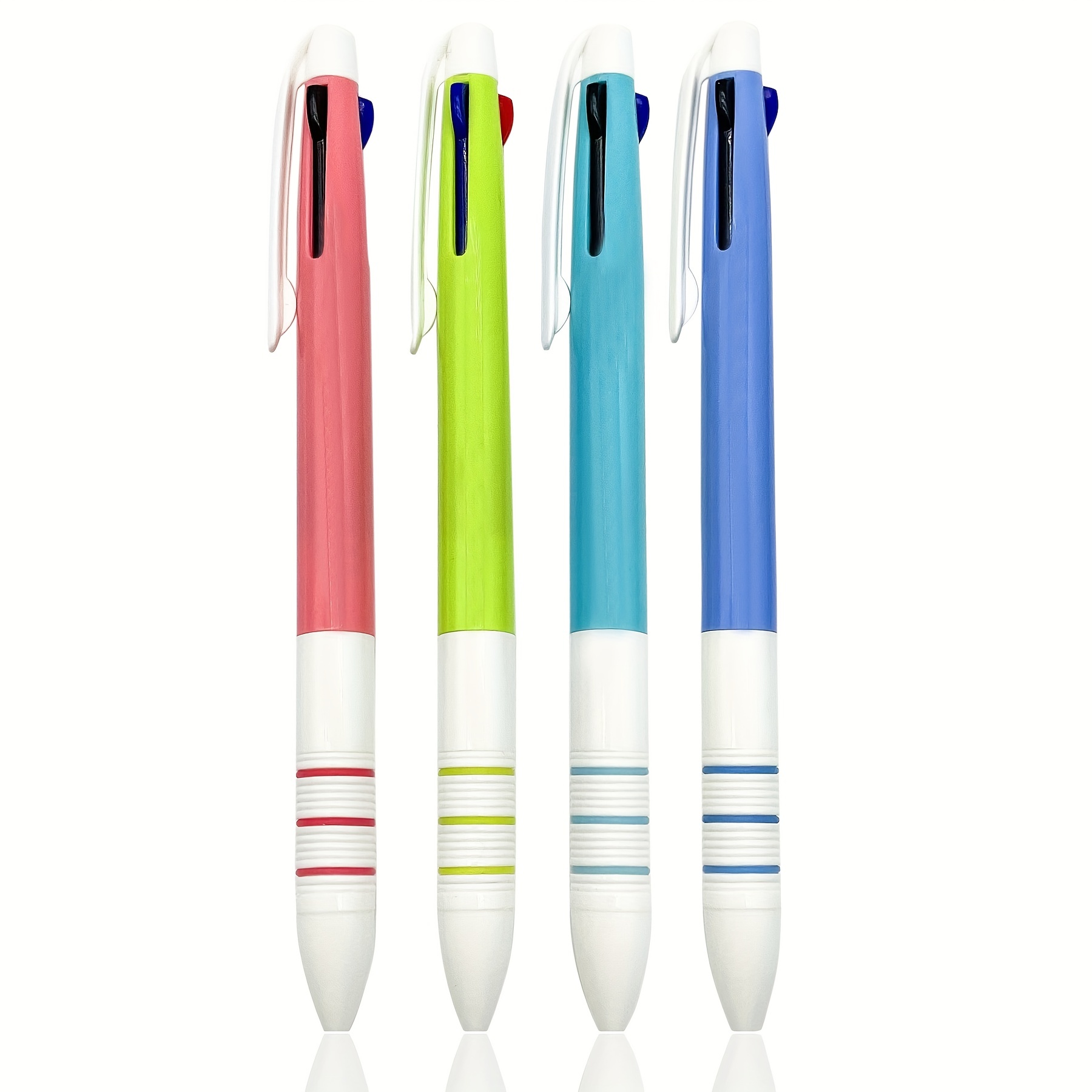 Penna A Sfera Multicolore 1pc/4pcs, Penne Colorate 3 In 1 Punta