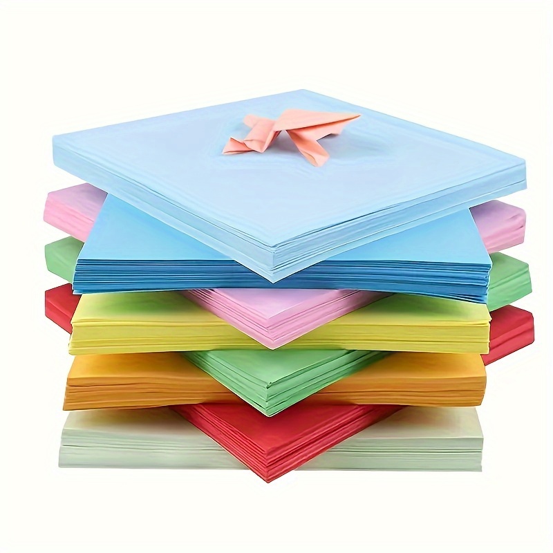 Carta Per Origami Da 5,9 Pollici, Confezione Da 100 Fogli - 10 Colori  Vivaci - Fronte-retro - Carta Quadrata, Facile Da Piegare Per Bambini  Adulti Principianti Formazione Progetti Di Arte E Artigianato