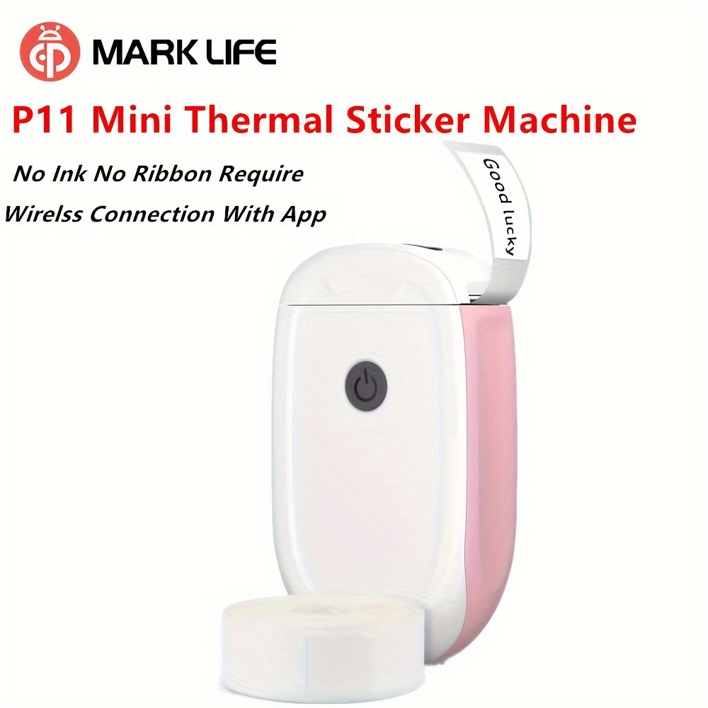 MARKLIFE P11 Label Maker Machine with Tape, Mini Thermal Wireless Inkless  Sticker Printer Machine for Home Kitchen Office Organization (Green, 1