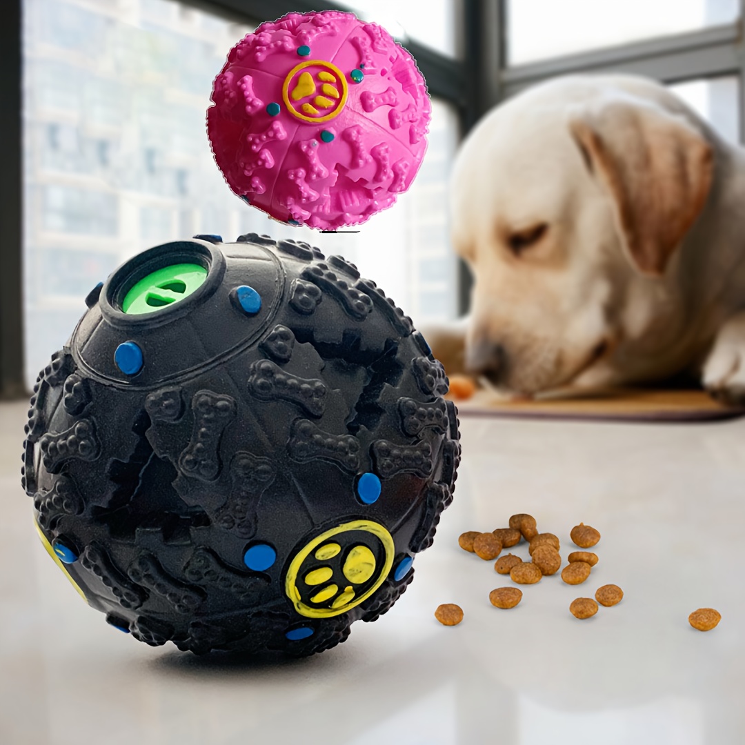 Wobble Giggle - Pelota interactiva de juguetes para perros, bola masticable  duradera y chirriante para entrenamiento, limpieza de dientes, pelotas de