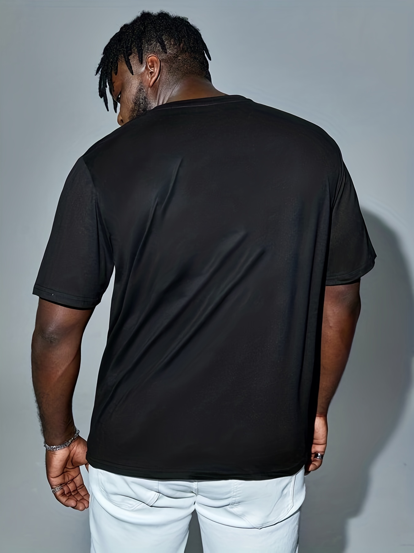 ASOS DESIGN oversized T-shirt in black with front & back band