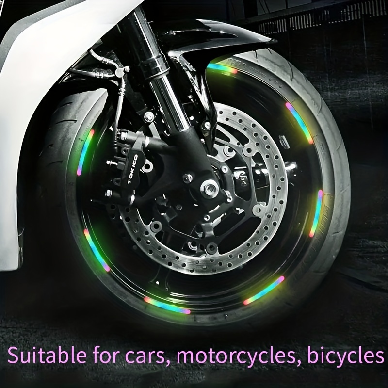 Acheter Autocollant réfléchissant de vélo, autocollant de corps de roue de  moto, bande de sécurité pour conduite de nuit
