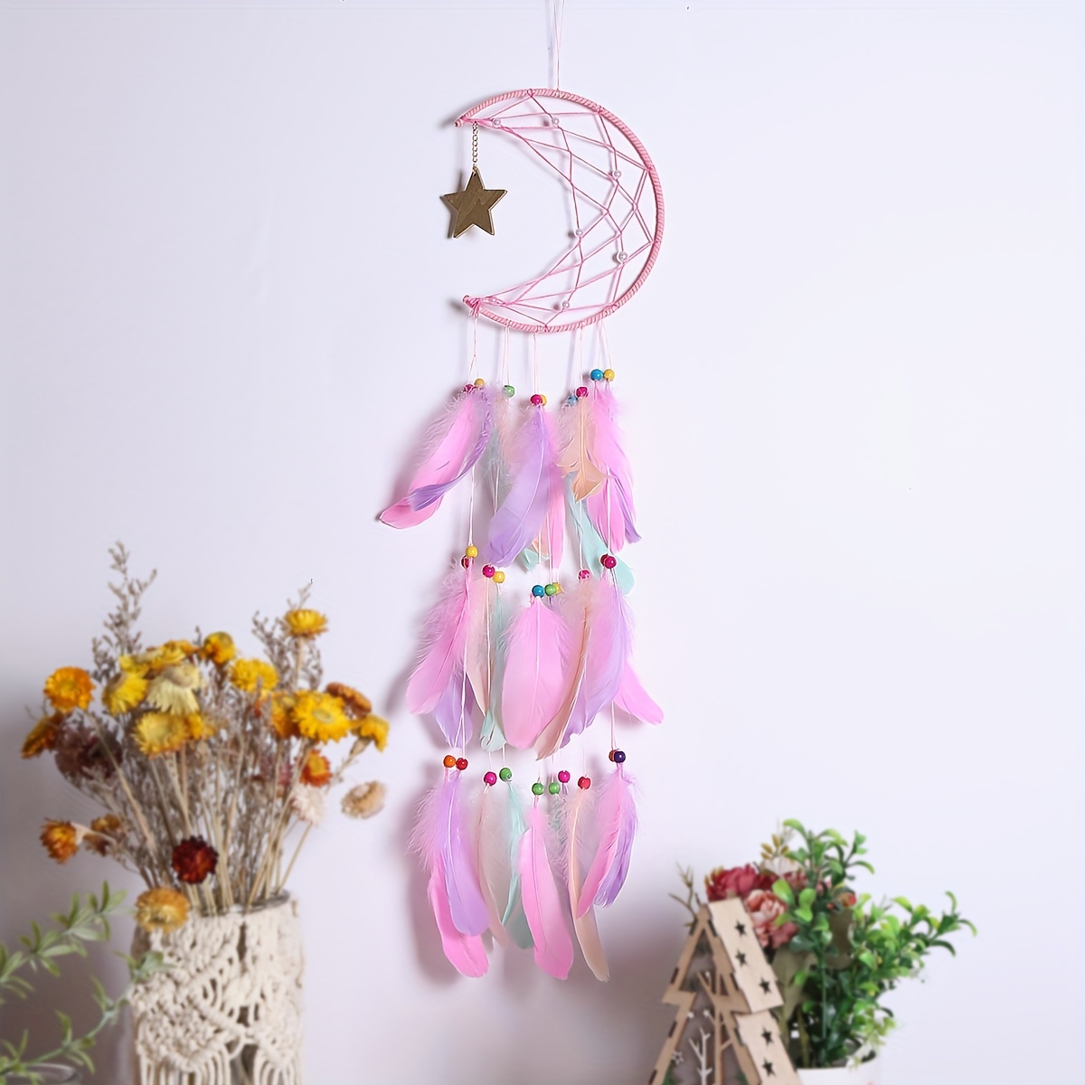 Star Moon Dream Catcher for Teenage Girls' Bedroom Wall - Temu