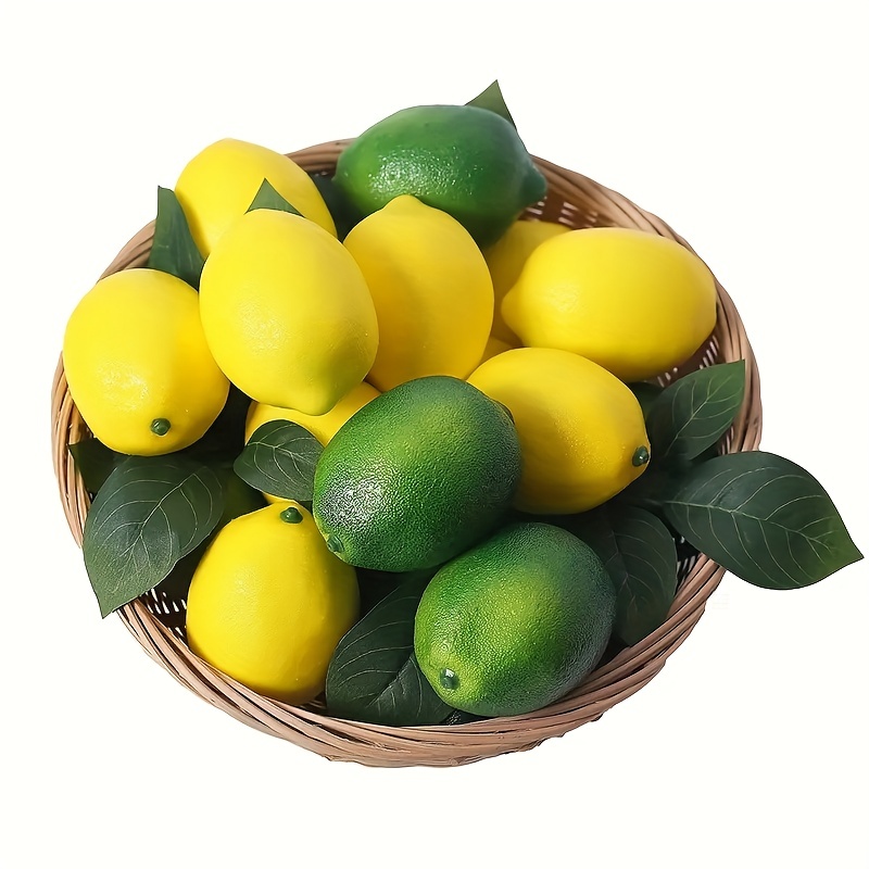 Lot of 24 Faux Fruit Display Decor Lime Strawberries Grapes Lemon Pear Plum  - Swedemom