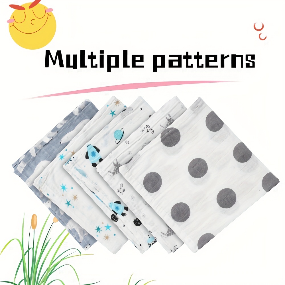 Muslin Baby Bath Towel & Swaddle Blanket, Organic 2-Layer