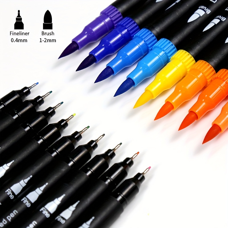 1set 12 Colors 0.4mm Fine Point Pens For Diary Writing, Drawing