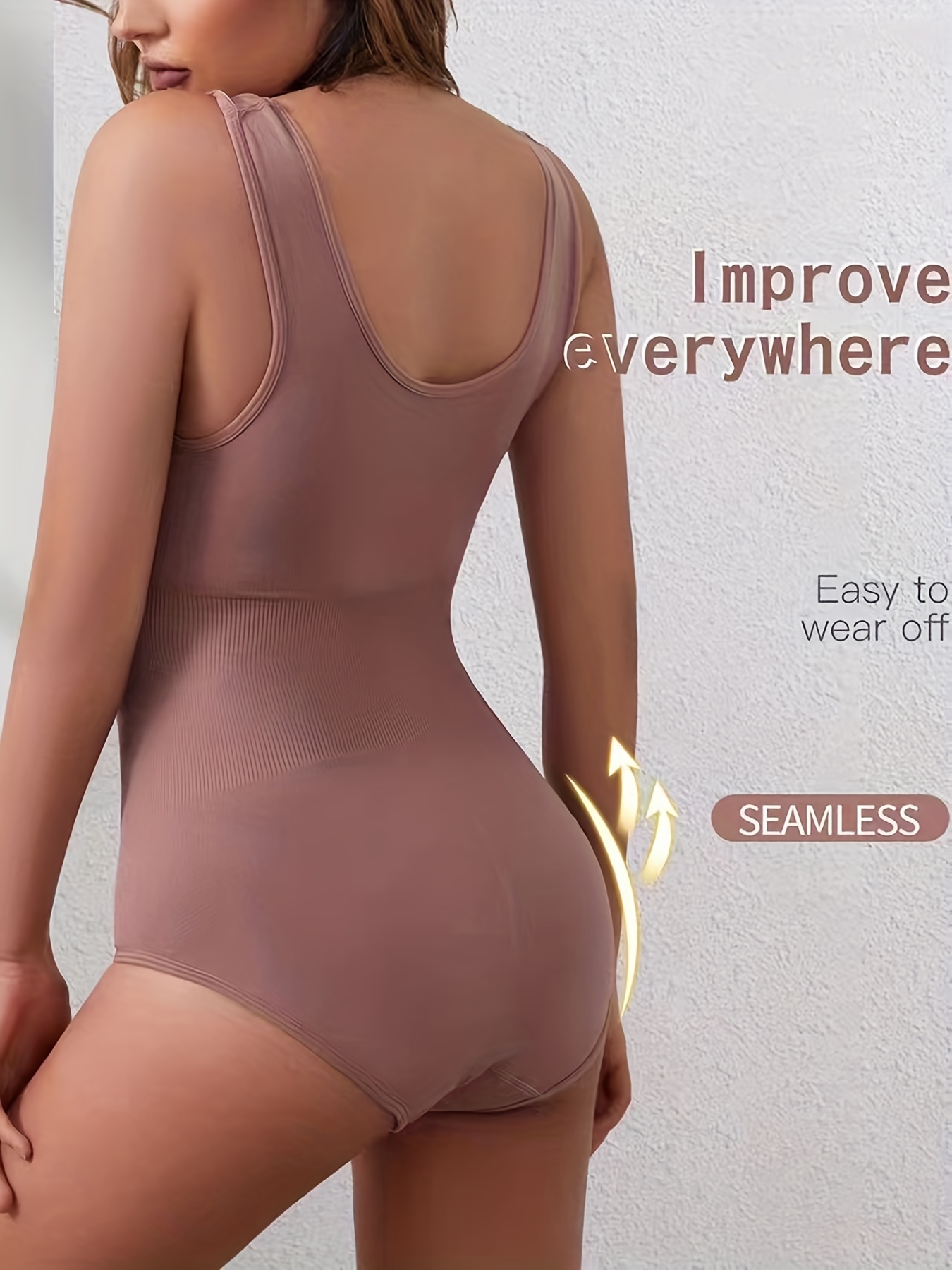 Womens Bodysuit,Shapewear for Women Tummy Control Seamless Jumpsuit  Sleeveless Halter Neck Tank Tops Bodysuits
