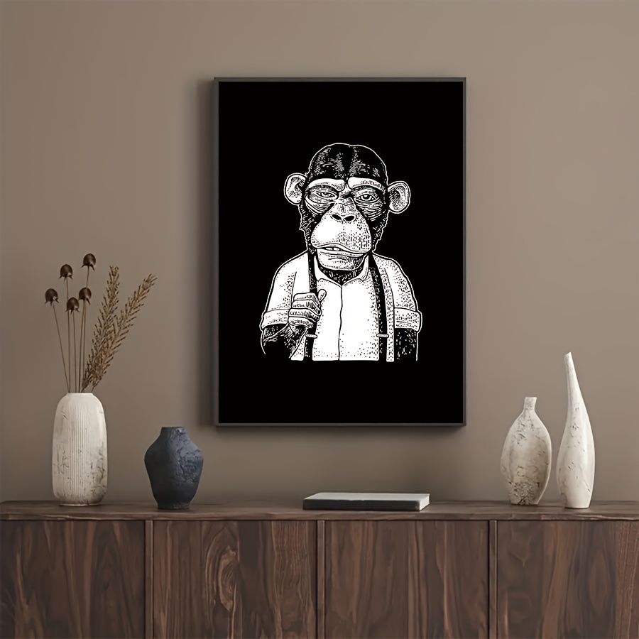 A pirate with monkey wood carved wall decor, a perfect Home decor and gift