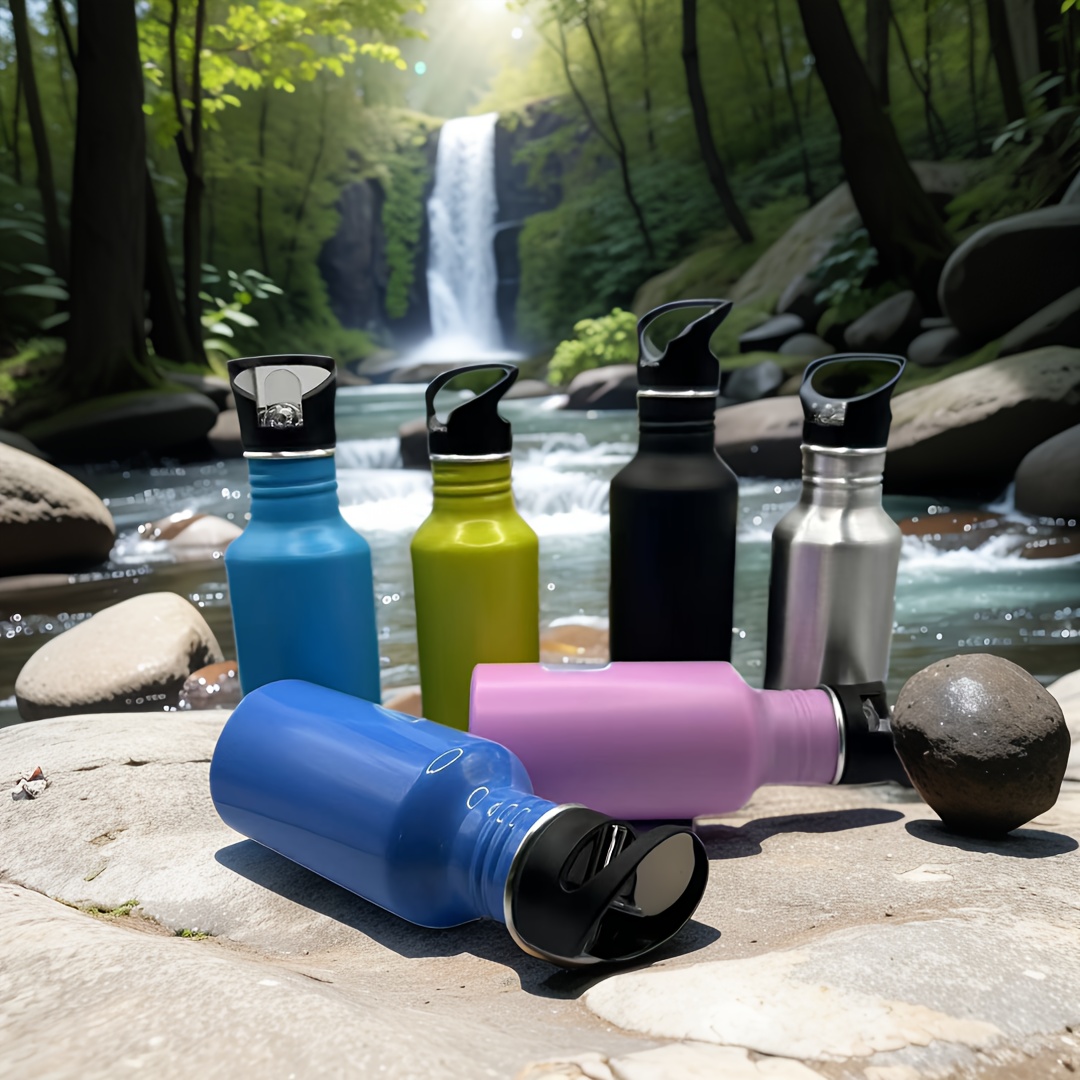 

500ml Wide Mouth Aluminum Cup, Sports Cycling Water Bottle, Outdoor Portable Single Wall Water Bottle, Gift For Lover, Suitable For Travel Mountaineering Fishing Hiking And More