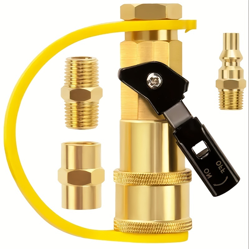 Rv Propane Quick Connect Fittings Adapter Valve Campers - Temu