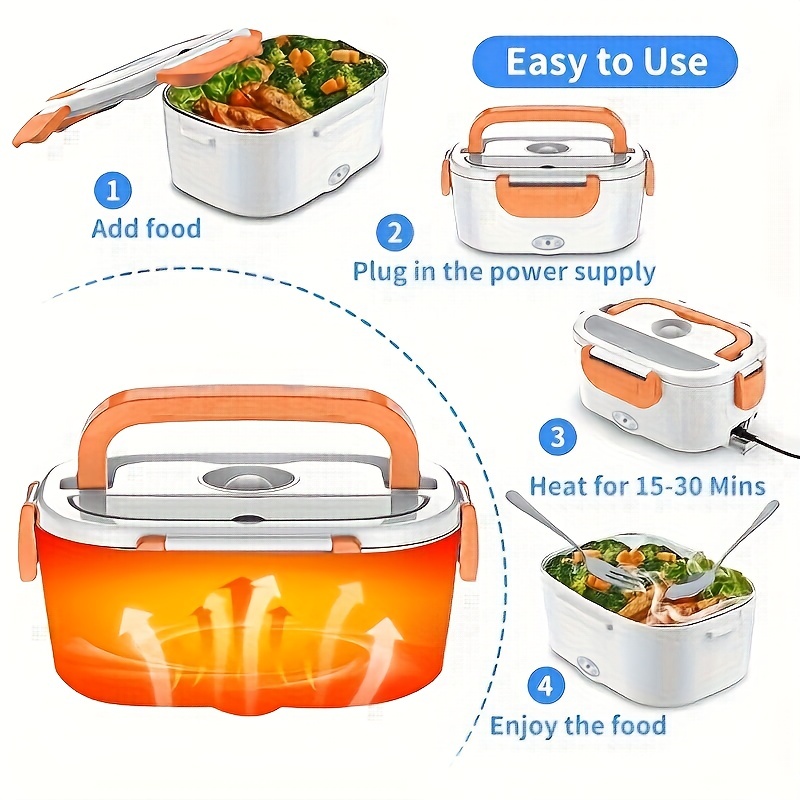 1pc US Plug 110V/12V 1.5L Electric Lunch Box Food Warmer Set, Portable Food  Heater For Travel, Car & Home, Leak Proof, Lunch Heating Microwave For  Truckers With Removable Stainless Steel Container, Spoon