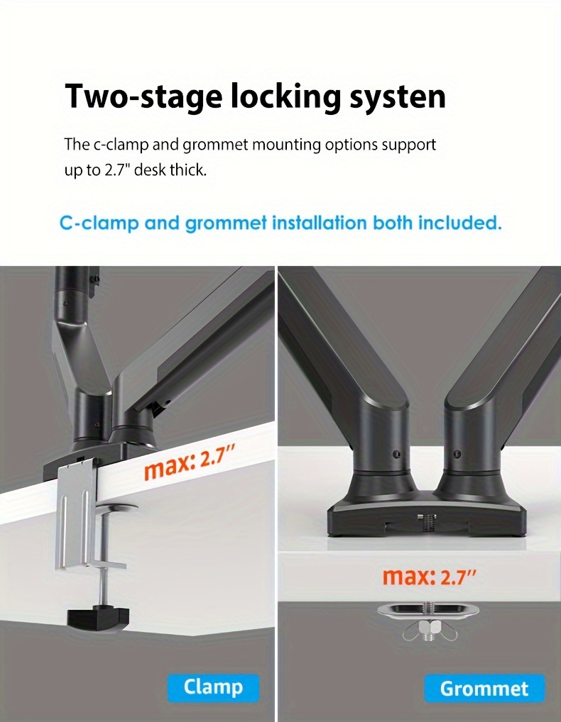 1 Pc Soporte Monitor Doble Bewiser Soporte Escritorio - Temu