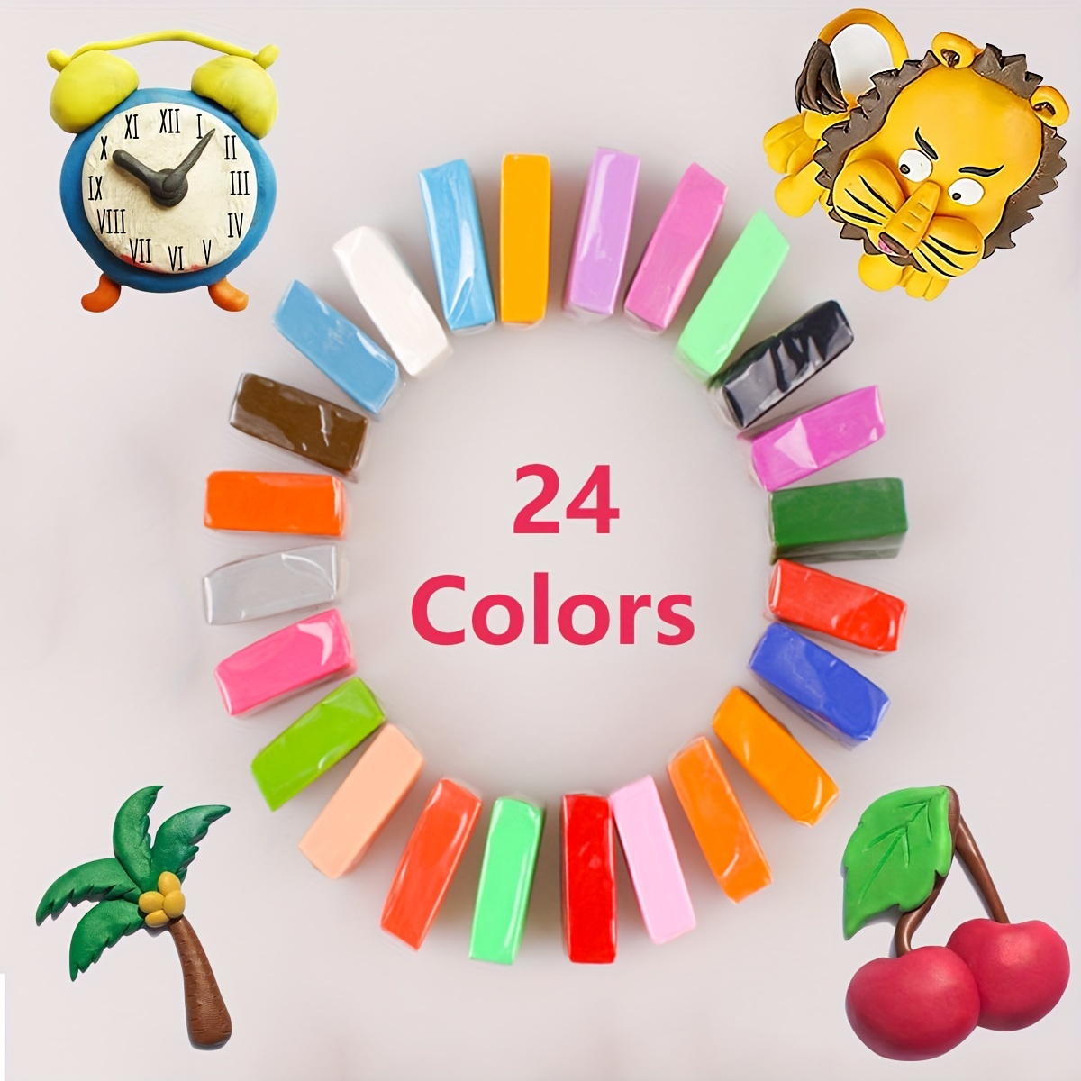24 Colors Polymer Clay Resin Material Craft Clay