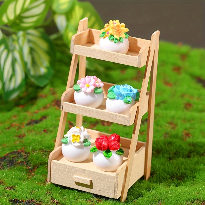 25 piezas de plantas en maceta de casa de muñecas, planta artificial en  miniatura, modelo de bonsái, mini maceta falsa de casa de muñecas  suculentas