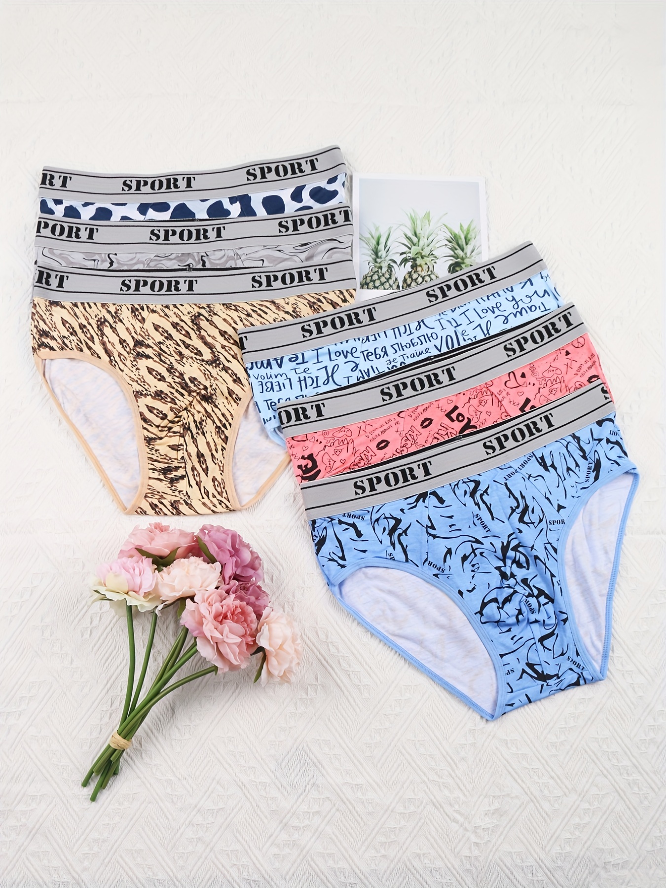 Men's Cotton Sexy Solid Color Briefs Letter Waistband - Temu