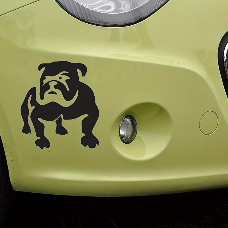 Bulldog Car Sticker Lovely Window Decorative Auto Decals - Temu