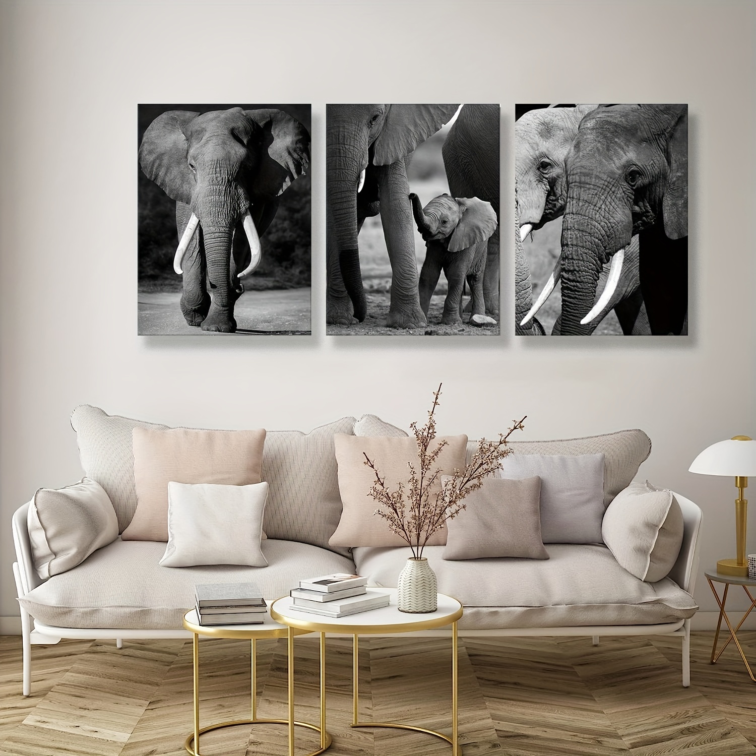 Elefantes Lienzos Cuadros Decorativos De Pared Modernos Grandes Para Sala  Cuarto