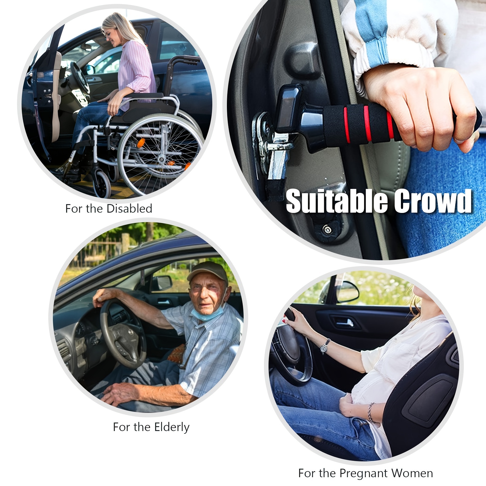 Elderly Portable Car Door Assist Handle: Multifunctional Car Handlebar  Safety Belt Cutter & Window Breaker for Seniors - Byoja