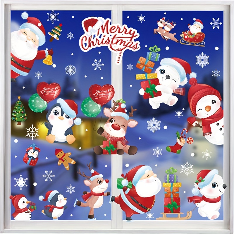 Hotel Shopping Mall Window Stickers Christmas - Temu