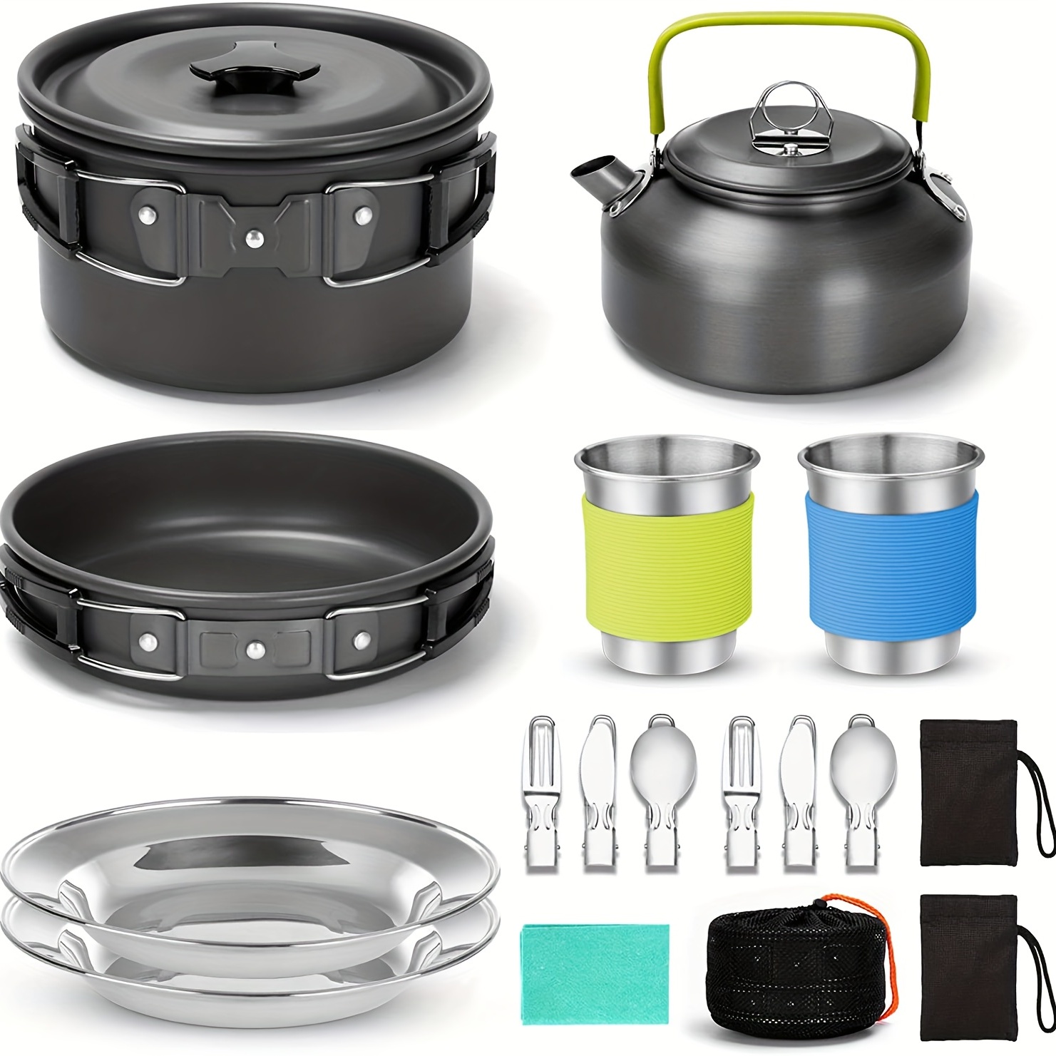 Portable Camping Cookware Set Lightweight And Durable - Temu