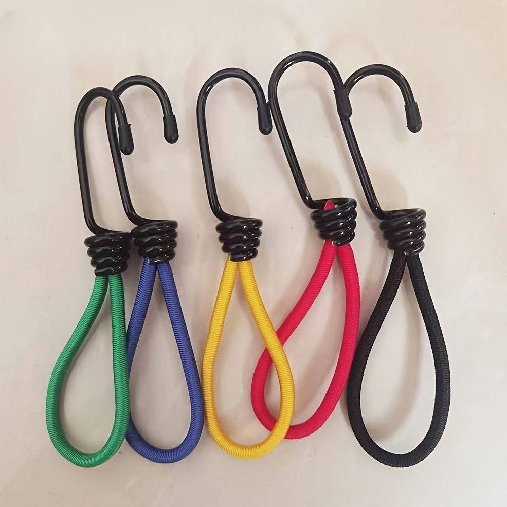 3 Types Mini Short Bungee Cords Assortment, Includes 12'' 10'' Small Bungee Cords with Dual Hooks, 8'' Bungee Straps with Single Hooks, 6'' 4