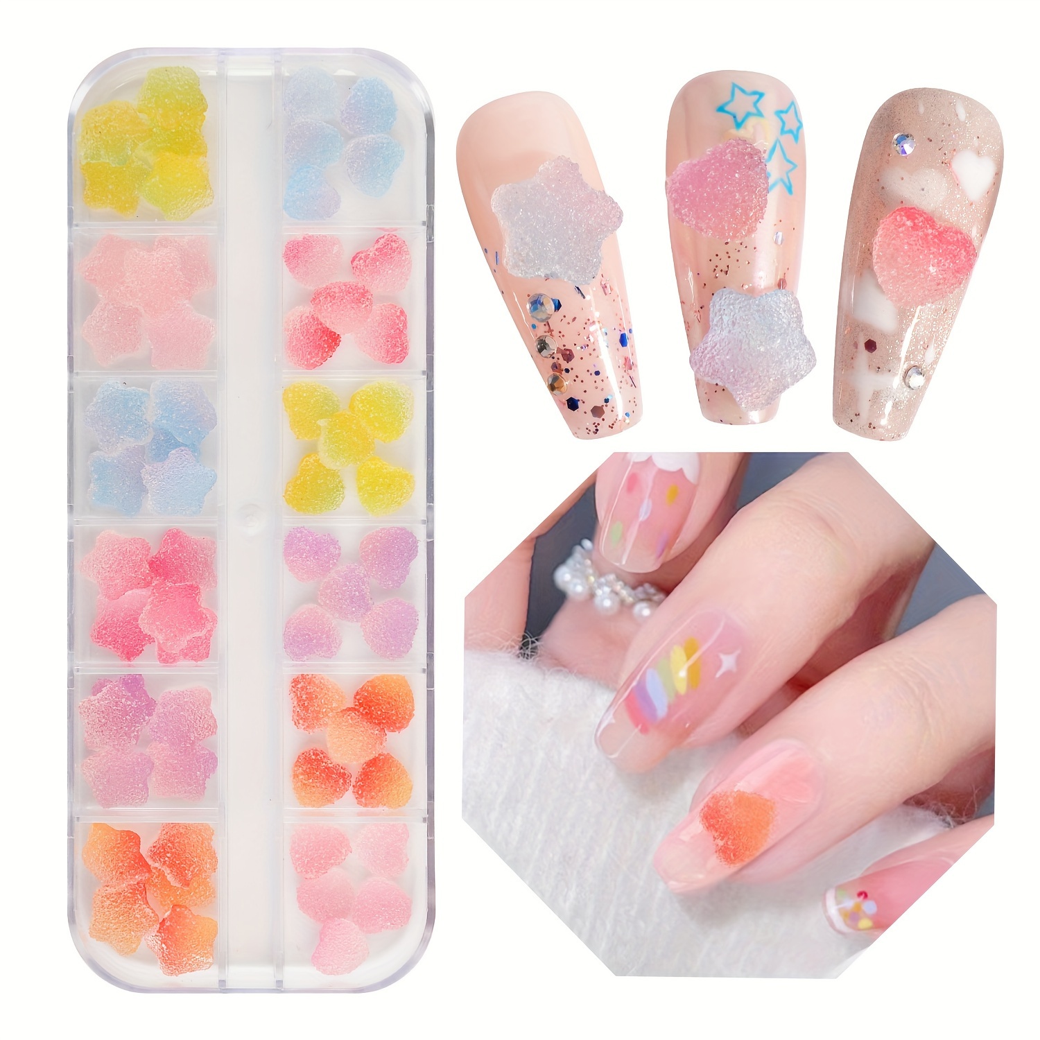 Flatback Pearl Nail Gems - Resin Pearls Nail Beads Manicure Decoration 1pc  Sets