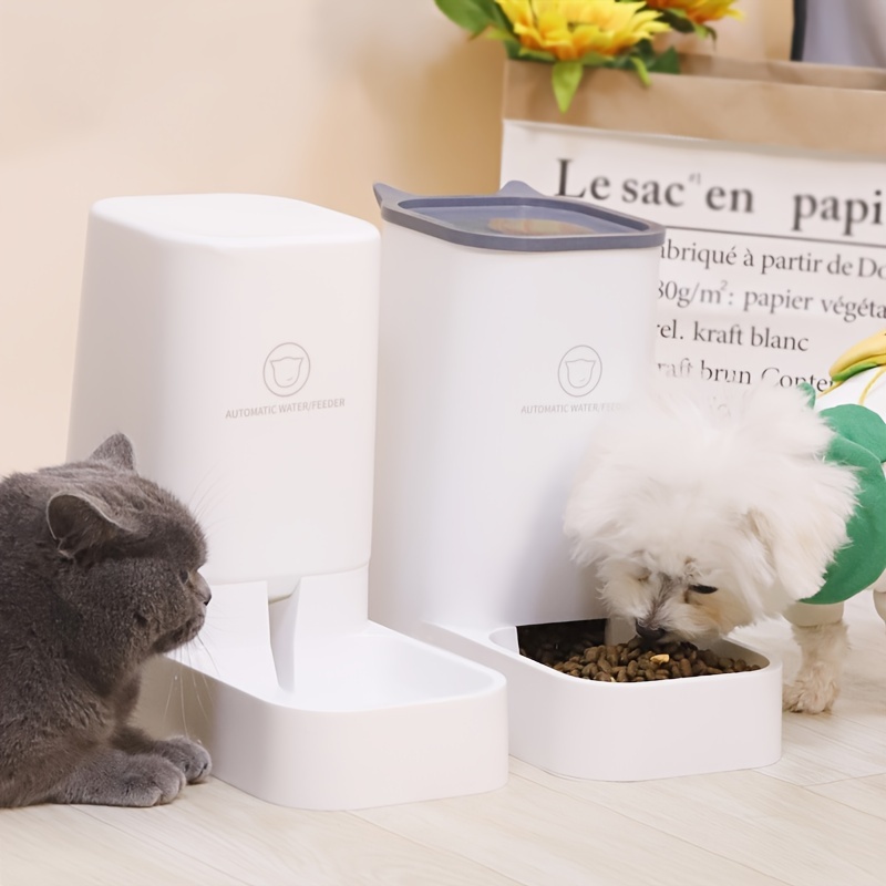 Automatic Pet Feeder Water Dispenser: Keep Your Dog Or Cat - Temu