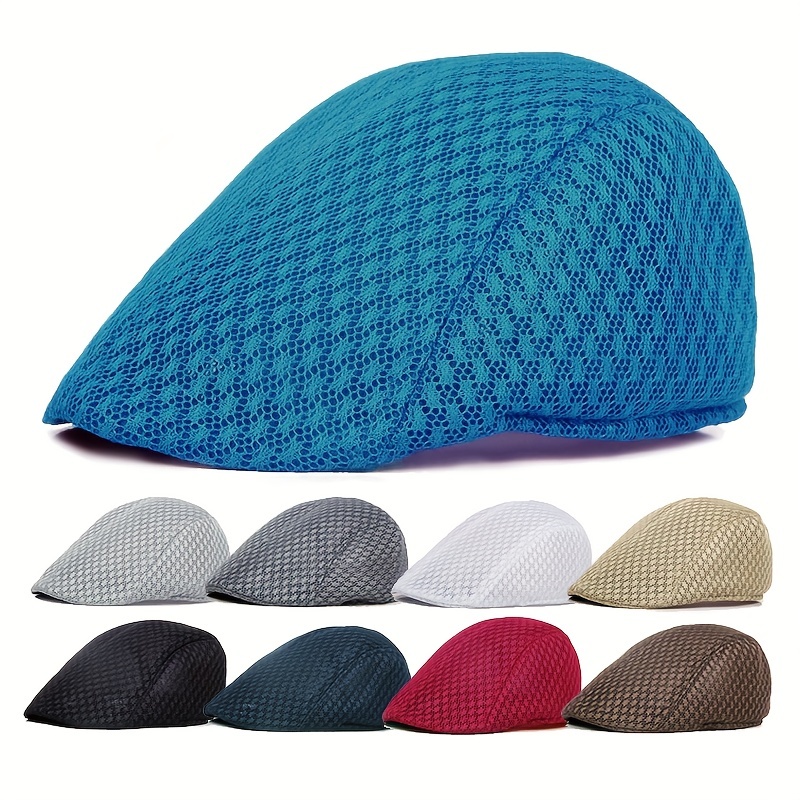 Cotton Flat Cap, Mens Summer Hat, Irish Cap, Golf Cap, Fathers
