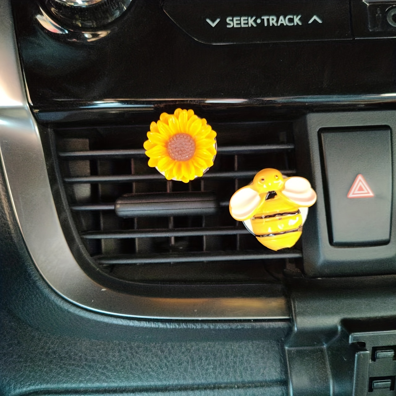 Cute Yellow Flower Air Vent Clip Car Accessories Cute Car - Temu