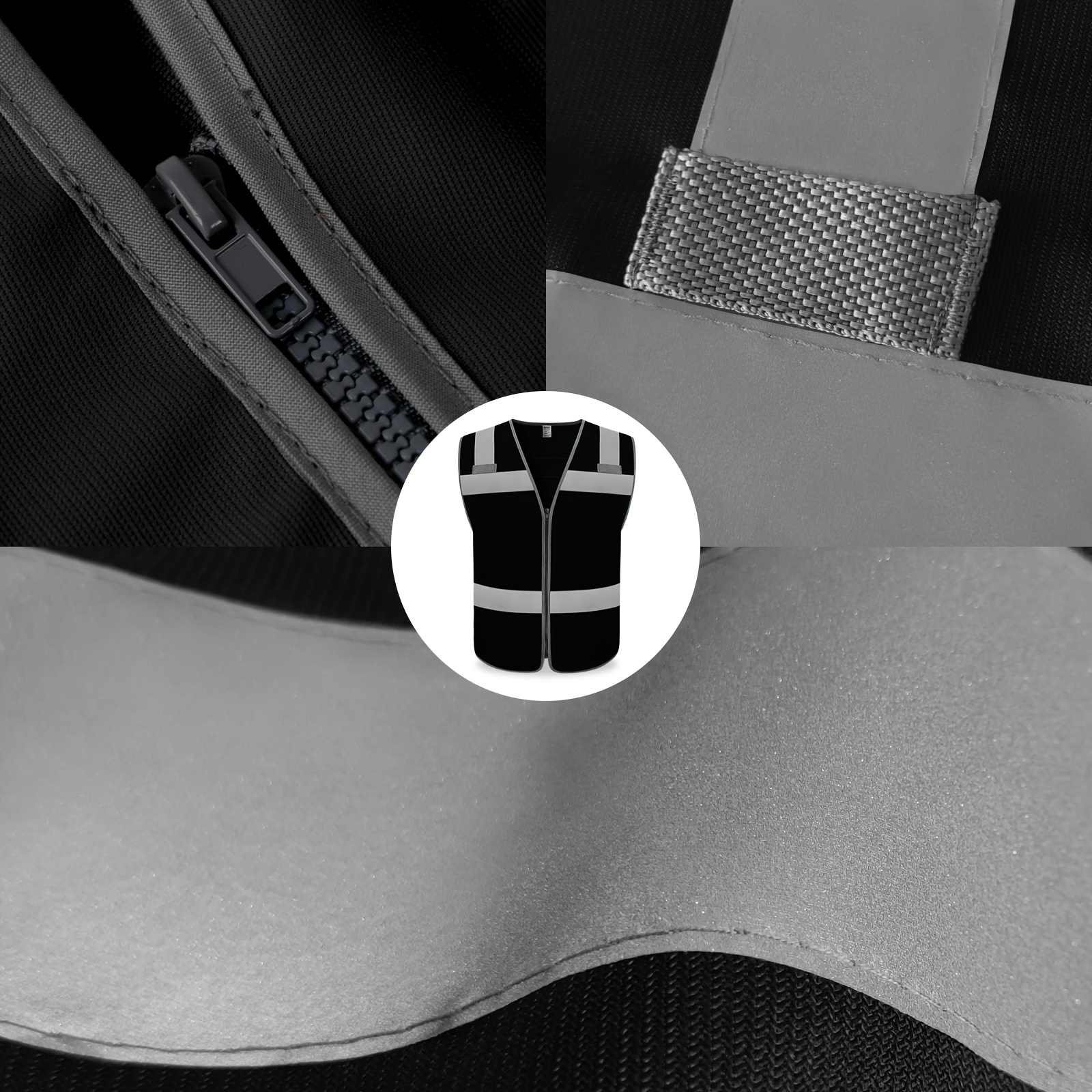 TCCFCCT Chaleco de alta visibilidad para mujer, chaleco de seguridad  reflectante ajustado con cremallera reforzada, chaleco de trabajo de  construcción