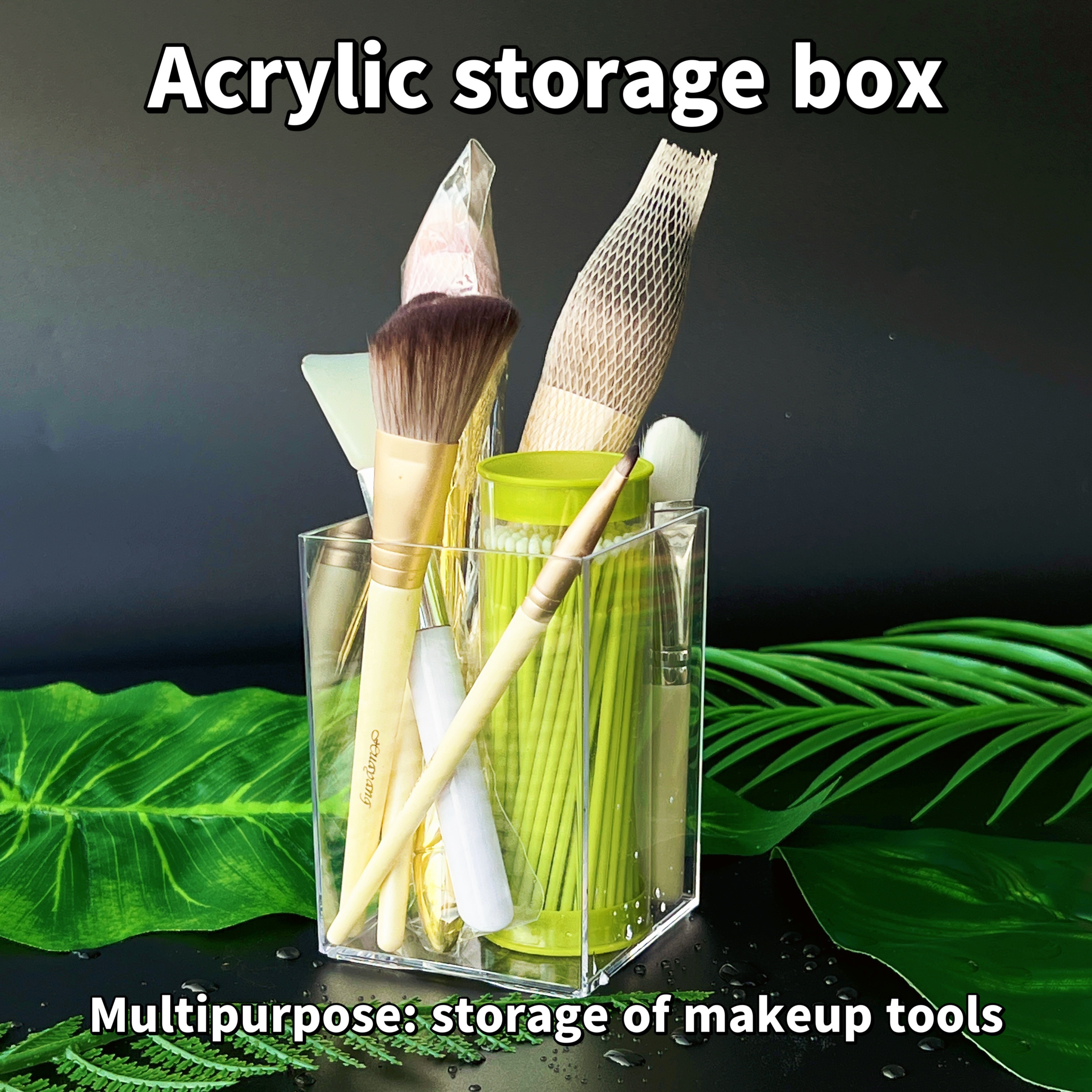 Simple Transparent Acrylic Pen Holder Brush Storage - Temu