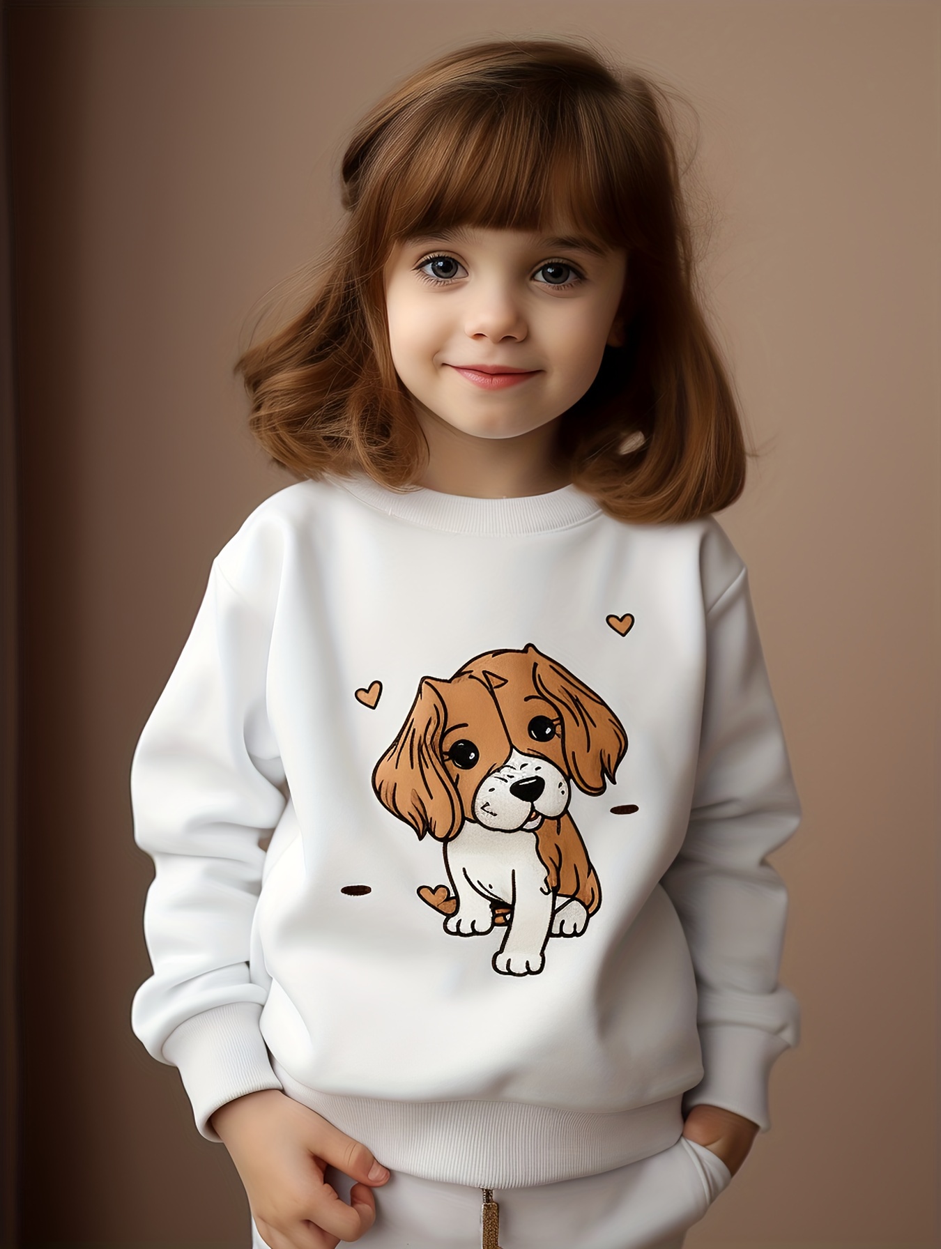 Diseño Original Dibujos Animados Niños Beige Sudadera Con Capucha Animal De  Dibujos Animados Patrón De Cachorro Lindo Cómodo Para Uso En Otoño Menores  De 12 Años - Temu