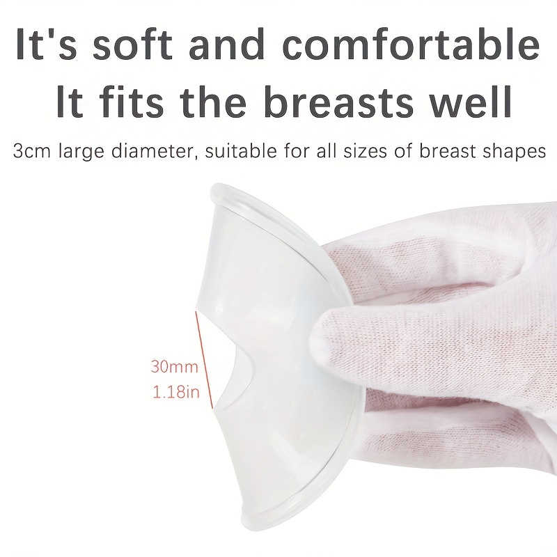 Silicone Breast Milk Collector With Stand Scale soft Breast - Temu