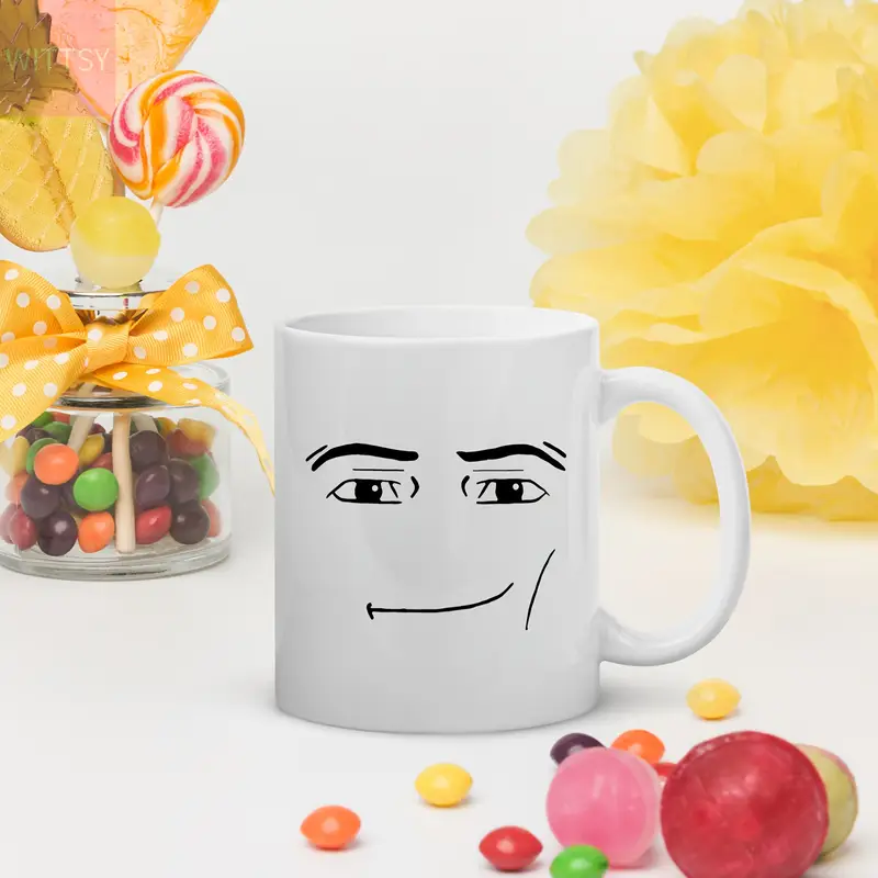 Man Face Coffee Mug, Ceramic Coffee Cups, Novelty Water Cups, For