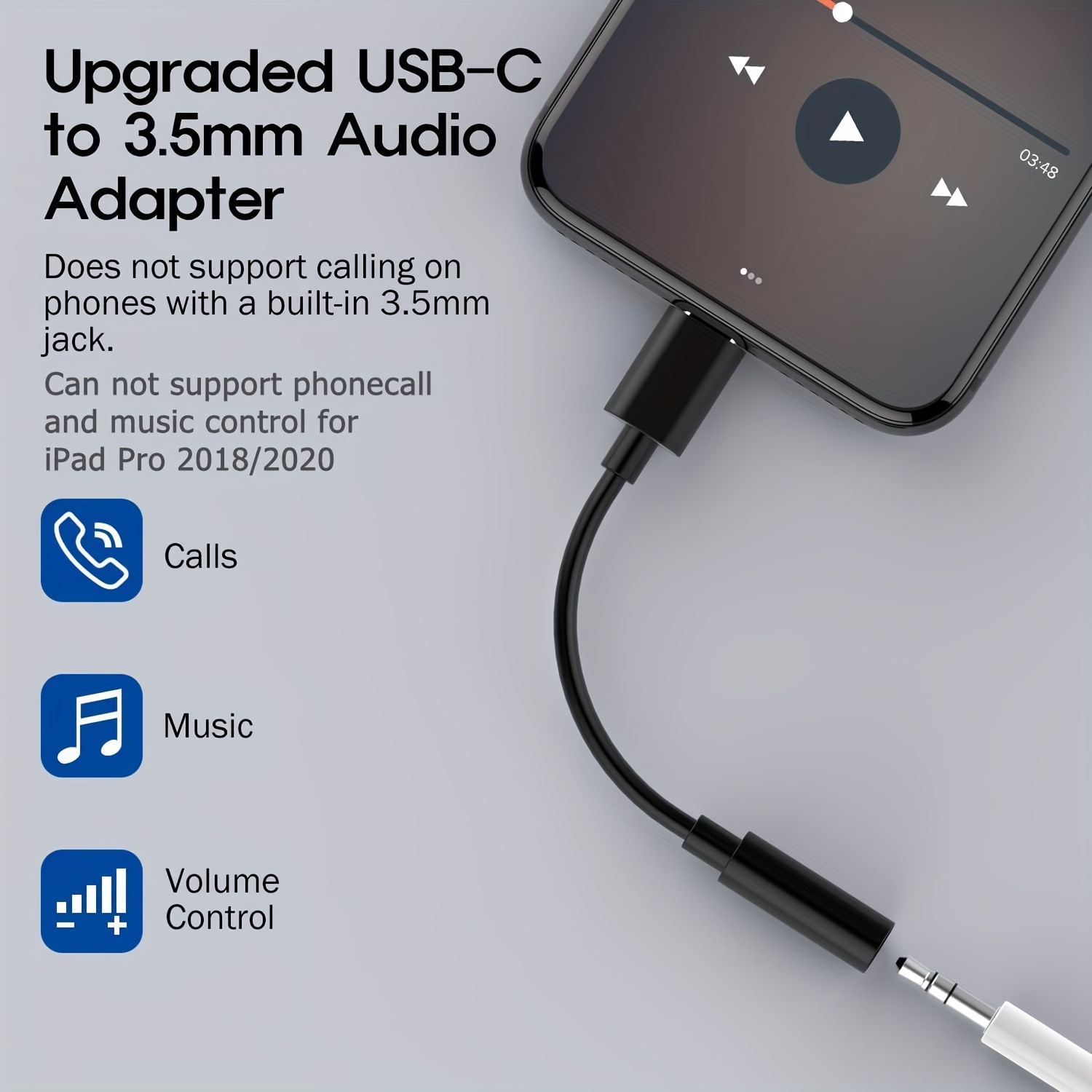 Adaptateur Audio prise iPhone Lightning vers jack 3,5 mm compatible