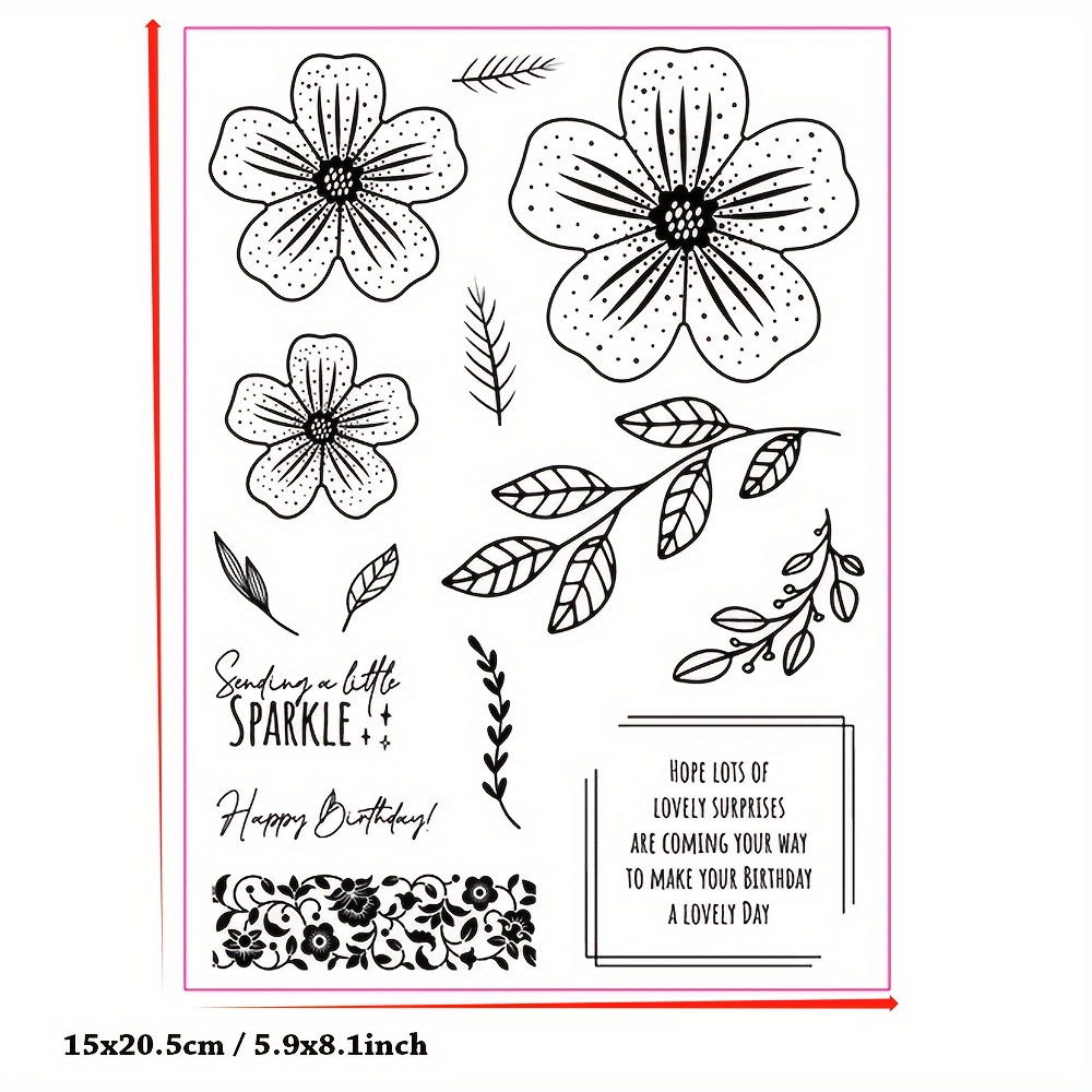 1pcs/lot Lovely Printing flower Stamp Scrapbook DIY Photo Album