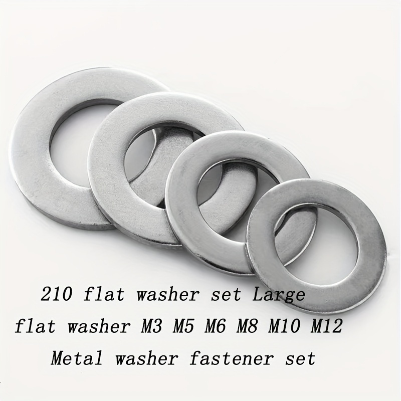 Flat Washer Set Large Flat Washer M3 M5 M6 M8 M10 M12 Metal - Temu