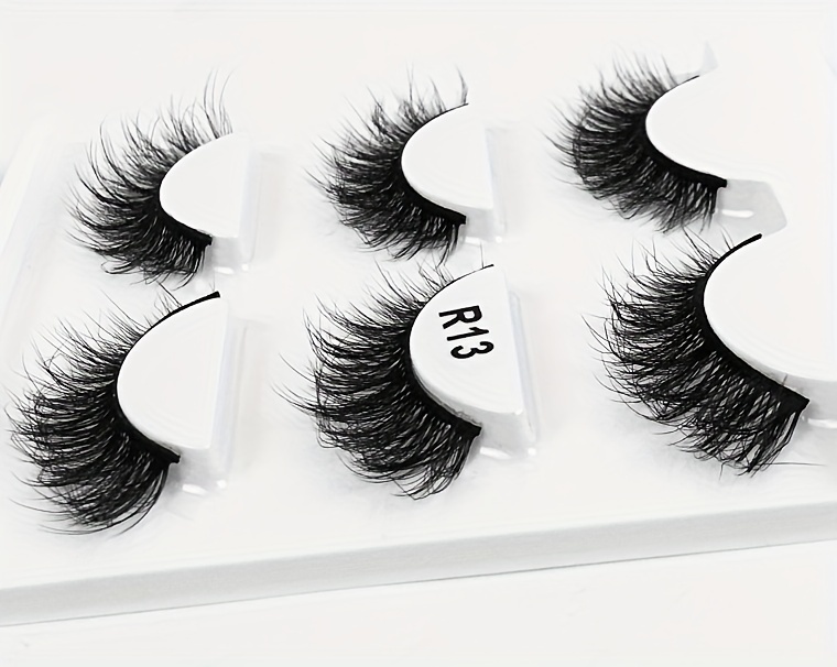 False Eyelashes Fluffy Wispy Thick Lash Faux Mink Hair Temu