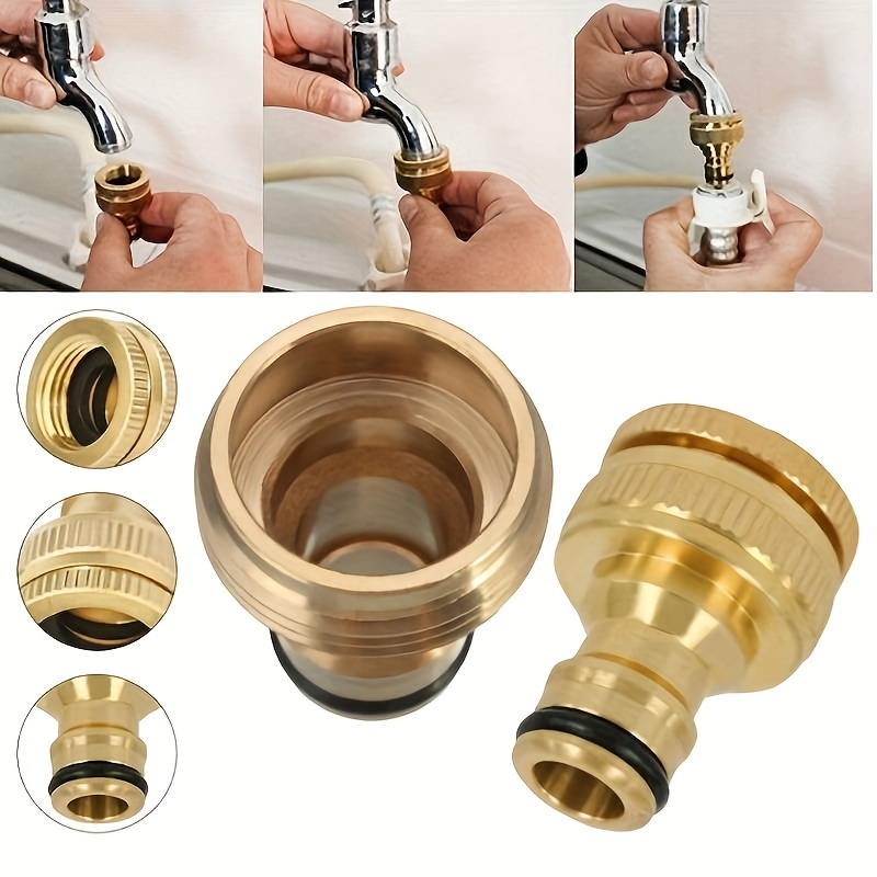 Brass Two way Nipple Joint Water Pipe Butt Joint - Temu