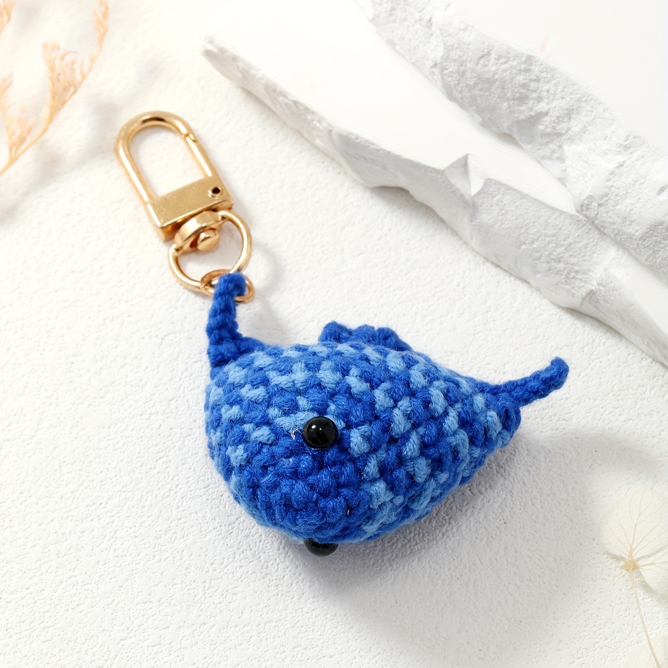 Hand-Woven Fish Keychain Cartoon Cute Animal Design Key Ring Bag Pendant Ornaments for Women Men Souvenir Birthday Gift,Temu