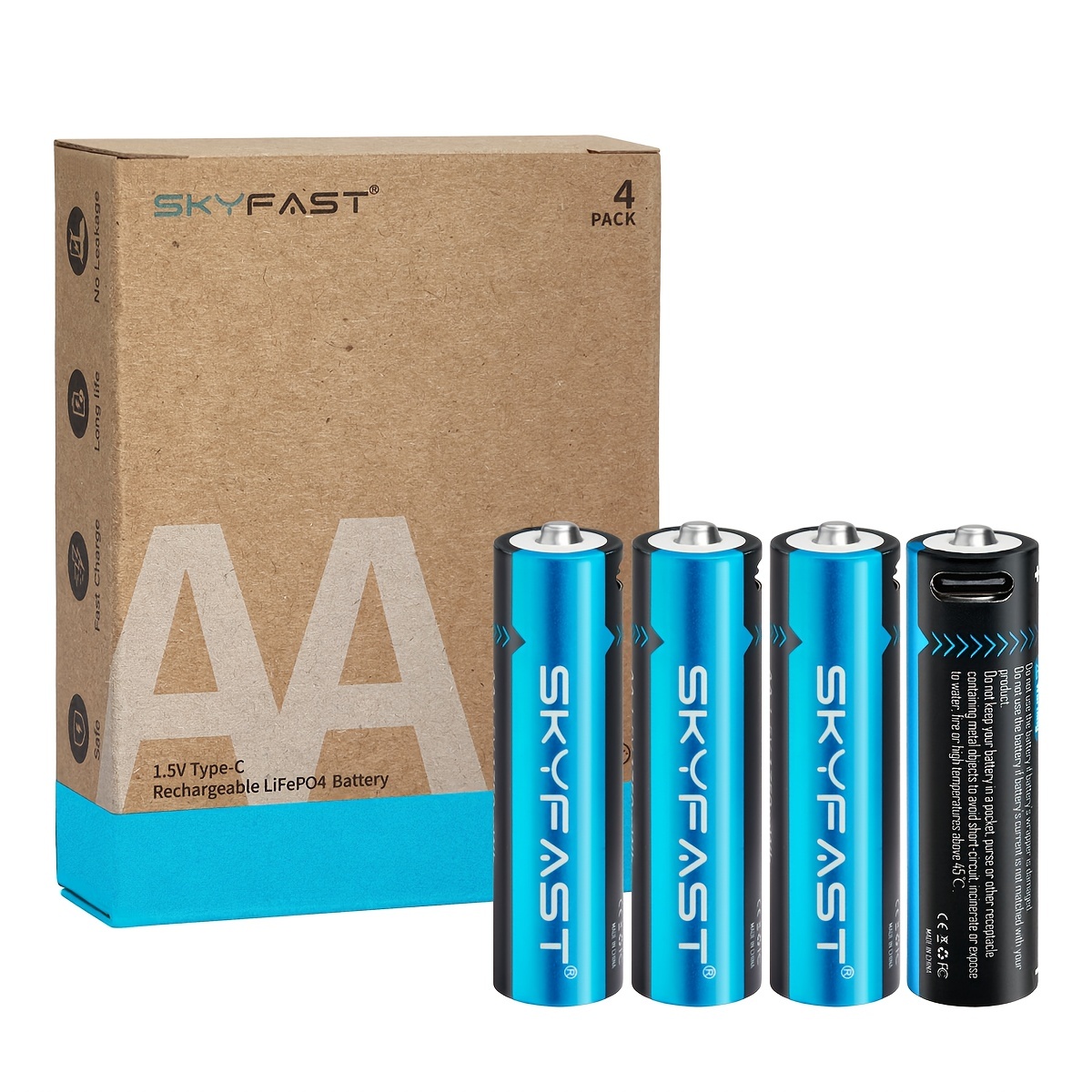  Baterías D Cell – Baterías USB recargables de litio D – 1.5  V/4000 mAh (paquete de 2) – No pilas NI-MH/NI-CD/alcalinas – Ecológicas y  reciclables – Sin efecto de memoria 